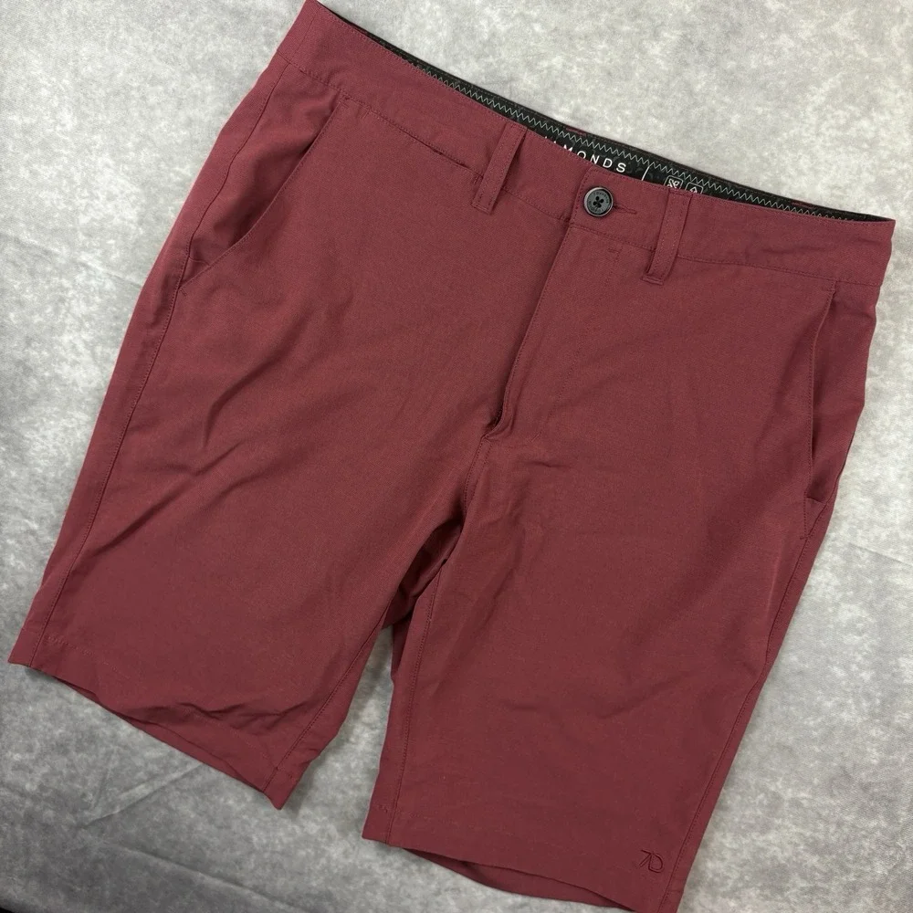 7 Diamonds Shorts Mens 30 Purple Performance Momentum Stretch Lightweight Preppy
